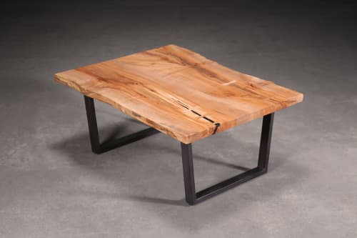 Live Edge Maple Coffee Table | Tables by Urban Lumber Co.. Item made of wood with steel