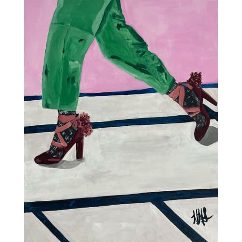 Strut | Oil And Acrylic Painting in Paintings by Nicole Simms