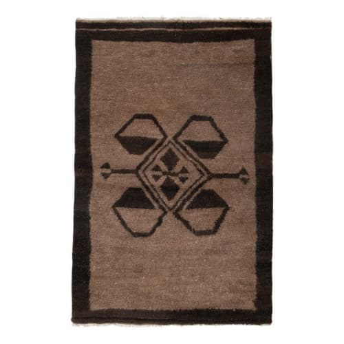 Medium Size Turkish Tulu Rug with Mohair 4'1" X 6'4" | Area Rug in Rugs by Vintage Pillows Store. Item composed of wool and fiber