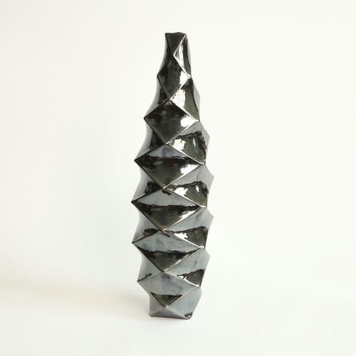 Large Tower in Palladium | Vase in Vases & Vessels by by Alejandra Design. Item composed of ceramic