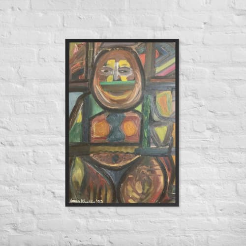 Framed Print - The Guardian - Expressionist Figurative Art | Work by Eman's Gallery