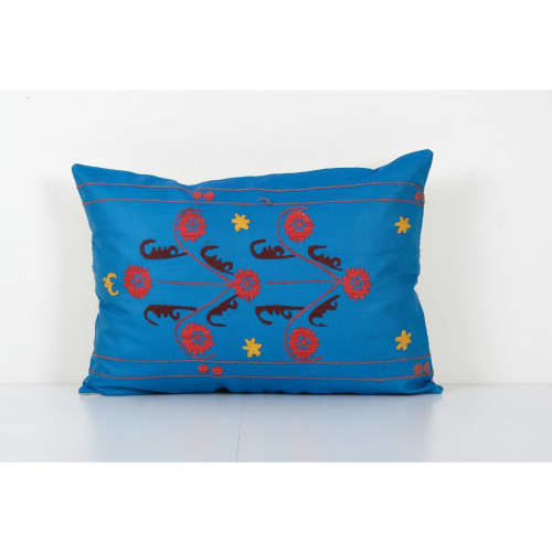 Suzani Lumbar Pillow Cases Fashioned from a Vintage Suzani, | Cushion in Pillows by Vintage Pillows Store