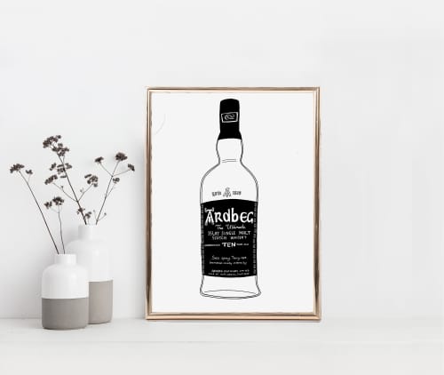 Ardbeg Whisky Print, Scotch Whisky Gift, Scotland Souvenir | Prints by Carissa Tanton. Item made of paper