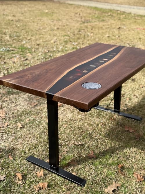 Whiskey cast office desk! | Tables by Pelican State Woodworks