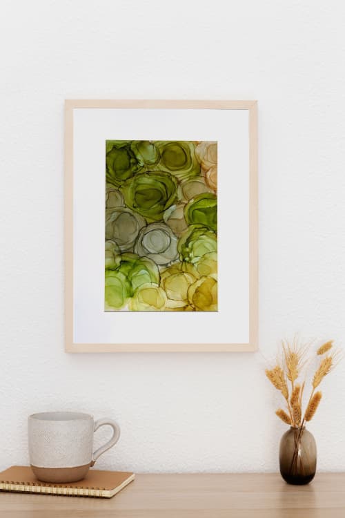 viridescent blooms | abstract original art | Mixed Media in Paintings by Megan Spindler