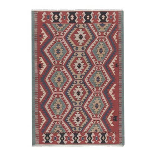 Vintage Geometrical Turkish Kilim Rug 3'10'' X 5'7'' | Area Rug in Rugs by Vintage Pillows Store