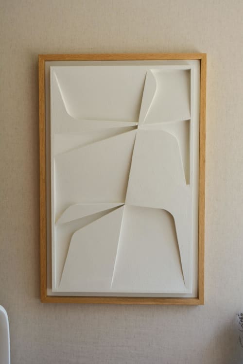 No. 112 Japandi Plaster Wall Relief - Scandinavian Neutral Decor | Decorative Objects by Joseph Aurelius