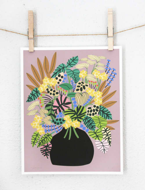 Calathea Print | Prints by Leah Duncan. Item made of paper works with mid century modern & contemporary style