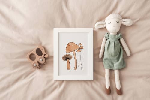 Mushrooms Print | Prints by Melissa Mary Jenkins Art. Item composed of paper