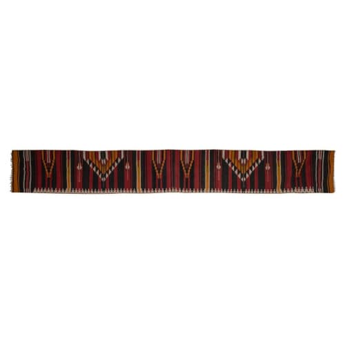 1960s Vintage Turkish Sivas Wool Extra Long Kilim Runner | Runner Rug in Rugs by Vintage Pillows Store. Item made of wool & fiber
