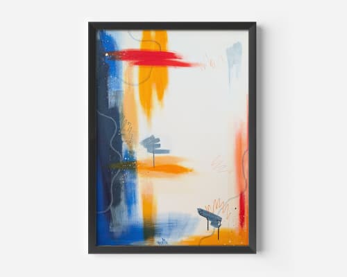 Be Bold 30x40in – Contemporary Abstract Painting | Oil And Acrylic Painting in Paintings by Abby May