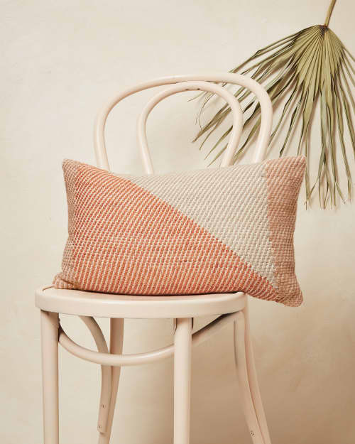 Angle Lumber Pillow - Terracotta | Pillows by MINNA