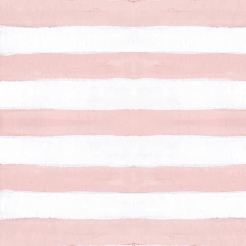 Cabana Stripe No. 2, Peony | Fabric in Linens & Bedding by Philomela Textiles & Wallpaper. Item made of cotton