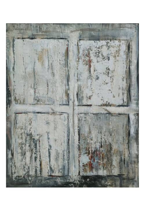 La Porte / The Door | Oil And Acrylic Painting in Paintings by Sophie DUMONT.. Item composed of canvas in minimalism or contemporary style