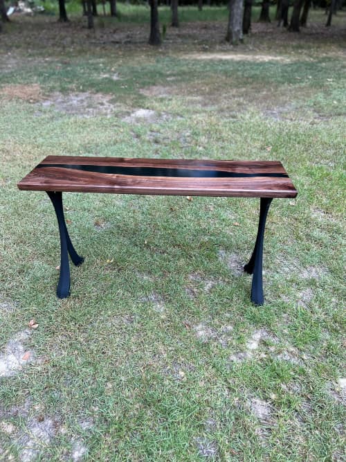 Absolute jaw dropping black walnut console table! | Tables by Pelican State Woodworks