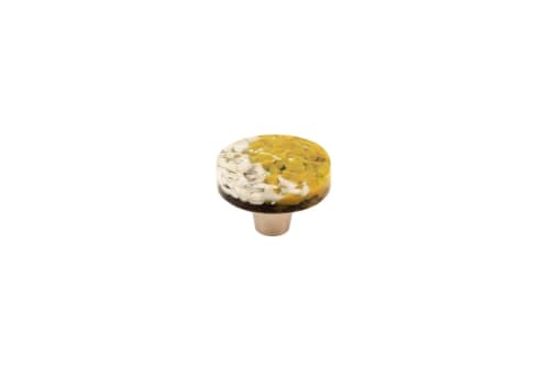 Pebble Umber Ombré Circle Knob | Hardware by Windborne Studios. Item made of glass