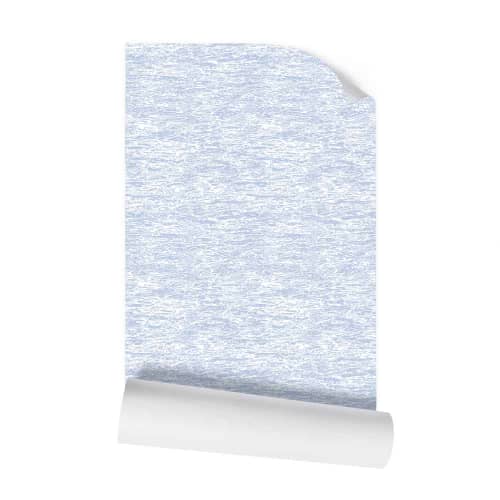 Water - Light Blue on White - Medium Wallpaper Print | Wall Treatments by Sean Martorana. Item composed of paper