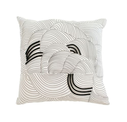 Cocoon Pillow | Charcoal | Cushion in Pillows by Jill Malek Wallpaper. Item composed of cotton