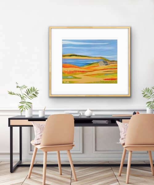 Tucked Into Menemsha Pond (Horizontal) | Prints by Neon Dunes by Lily Keller. Item made of canvas with paper