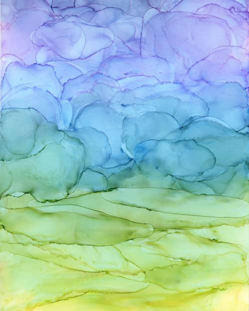 look to the sky | abstract art original | Watercolor Painting in Paintings by Megan Spindler