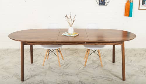 Walnut Extendable Oval Dining Table "The Payne" (Quick Ship/ | Tables by MODERNCRE8VE. Item composed of walnut