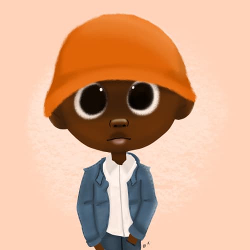 Orange Hat | Prints in Paintings by $NP Designs