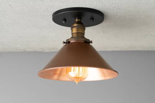 Copper Ceiling Lighting - Model No. 6296 | Flush Mounts by Peared Creation. Item composed of copper