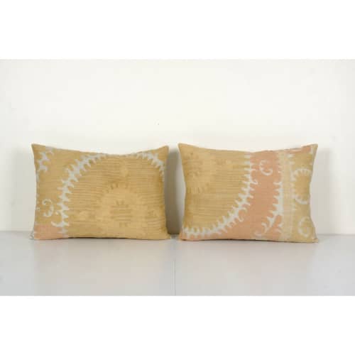 Turkish Suzani Cushion Cover, Set Suzani Pillow Case Made | Sham in Linens & Bedding by Vintage Pillows Store. Item composed of cotton