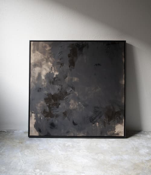 Aether | Oil And Acrylic Painting in Paintings by Sara Kraus. Item composed of linen in minimalism or contemporary style