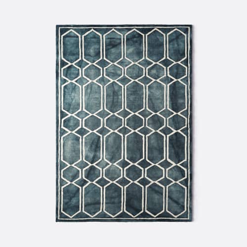 Tie Dye Graphite Ink Rug | Work by District Loom
