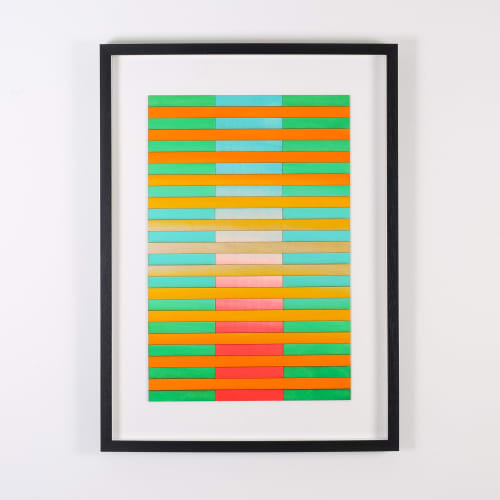 Boston Stripe Colour Study Painting | Paintings by Amelia Coward