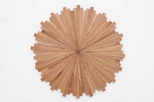 Cherry Starburst: wood wall art | Wall Sculpture in Wall Hangings by Craig Forget. Item composed of wood in mid century modern or contemporary style