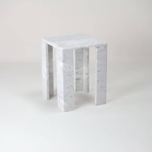 ChunkY02 - Carrara marble side table | Tables by DFdesignLab - Nicola Di Froscia. Item composed of marble in minimalism or contemporary style