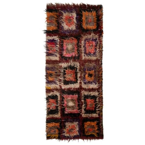 Vintage Turkish Tulu Runner 4'2'' X 9'11'' | Area Rug in Rugs by Vintage Pillows Store. Item made of fiber