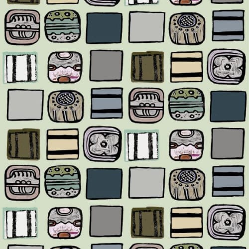 Naid Check, Sage | Fabric in Linens & Bedding by Philomela Textiles & Wallpaper. Item made of cotton