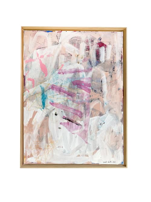 Grapefruit Spritzer Original Painting on Canvas | Oil And Acrylic Painting in Paintings by Jessalin Beutler. Item made of canvas with synthetic
