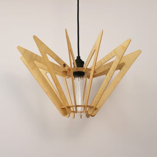 La Pop - Wooden hanging lamp (Price taxes included) | Pendants by Slice of wood / Tranche de bois