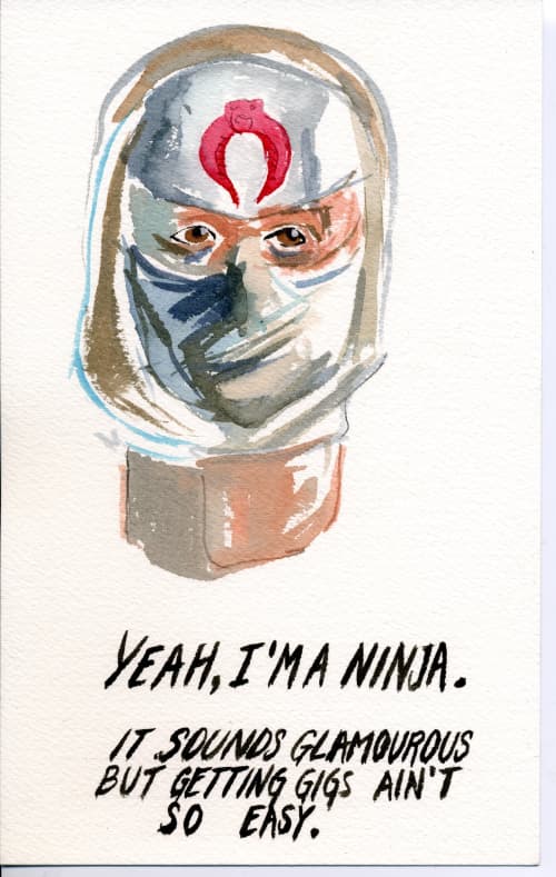 Storm Shadow Confesses- An original Watercolour | Watercolor Painting in Paintings by Eric Farache Artist