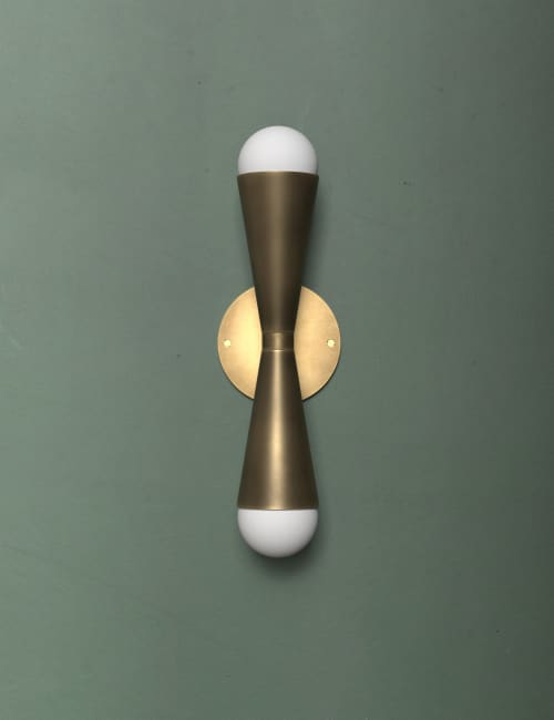 Karma II Wall Sconce | Sconces by Southern Lights Electric. Item made of brass