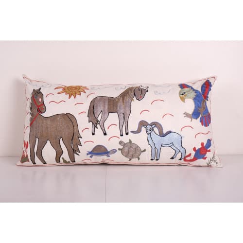 Tashkent Suzani Pillow Case Made from a 19th Century Suzani | Cushion in Pillows by Vintage Pillows Store