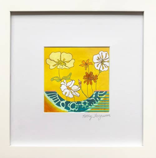 Bouquet | Mixed Media in Paintings by Kathy Ferguson Art