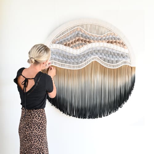 Round Textile Artwork - DILIANA | Macrame Wall Hanging in Wall Hangings by Rianne Aarts / Teddy and Wool Studio