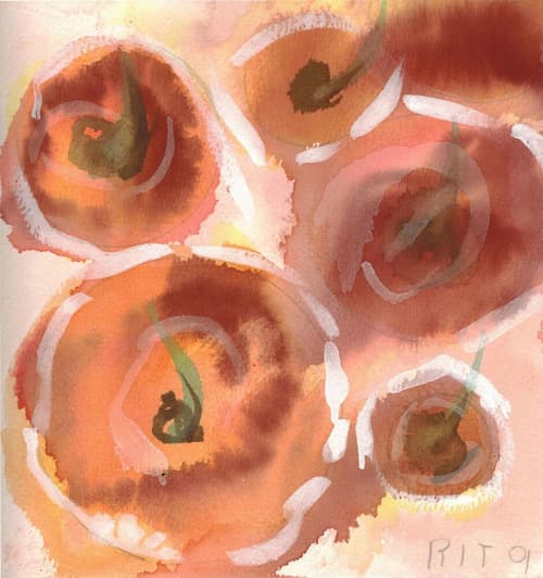 Apples - Original Watercolor | Watercolor Painting in Paintings by Rita Winkler - "My Art, My Shop" (original watercolors by artist with Down syndrome). Item composed of paper in contemporary or modern style