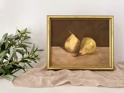 Vintage Inspired Still Life Pears Art Print | Prints by Melissa Mary Jenkins Art. Item made of paper compatible with country & farmhouse and japandi style