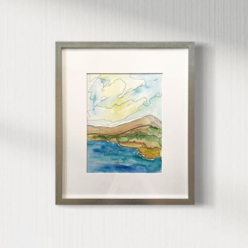 Peaceful Tides | Watercolor Painting in Paintings by Sorelle Gallery. Item made of paper