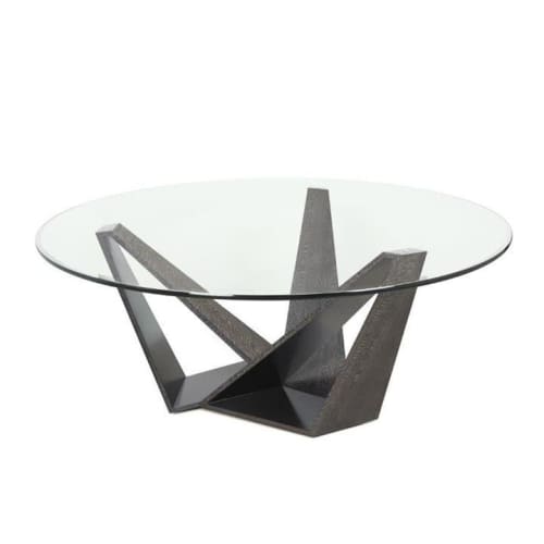 V (Dining Base) | Dining Table in Tables by Oggetti Designs. Item made of steel with glass