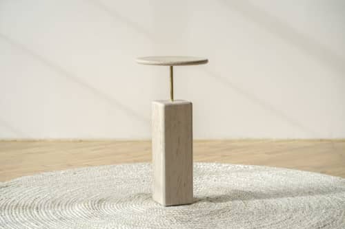 "Vault" Drink Table | Cocktail Table in Tables by THE IRON ROOTS DESIGNS. Item made of oak wood