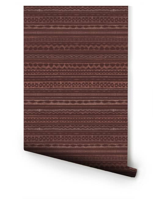 Rebozo - Terra | Wallpaper in Wall Treatments by Relativity Textiles. Item composed of fabric & paper