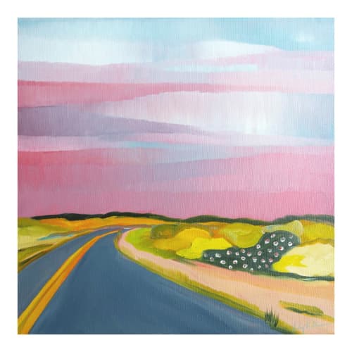 Beach Road | Prints by Neon Dunes by Lily Keller. Item composed of canvas and paper