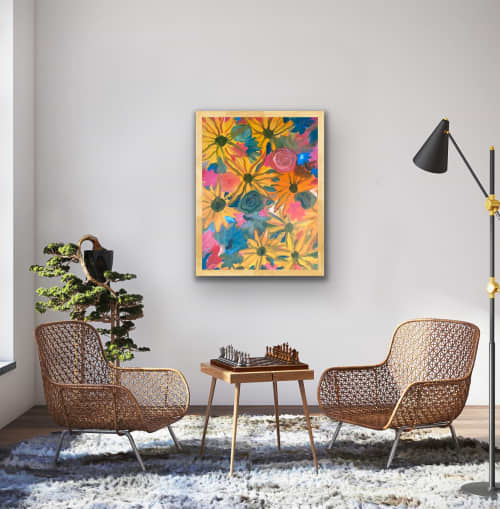 Bouquet II (Horizontal or Vertical) | Prints by Neon Dunes by Lily Keller. Item made of canvas with paper